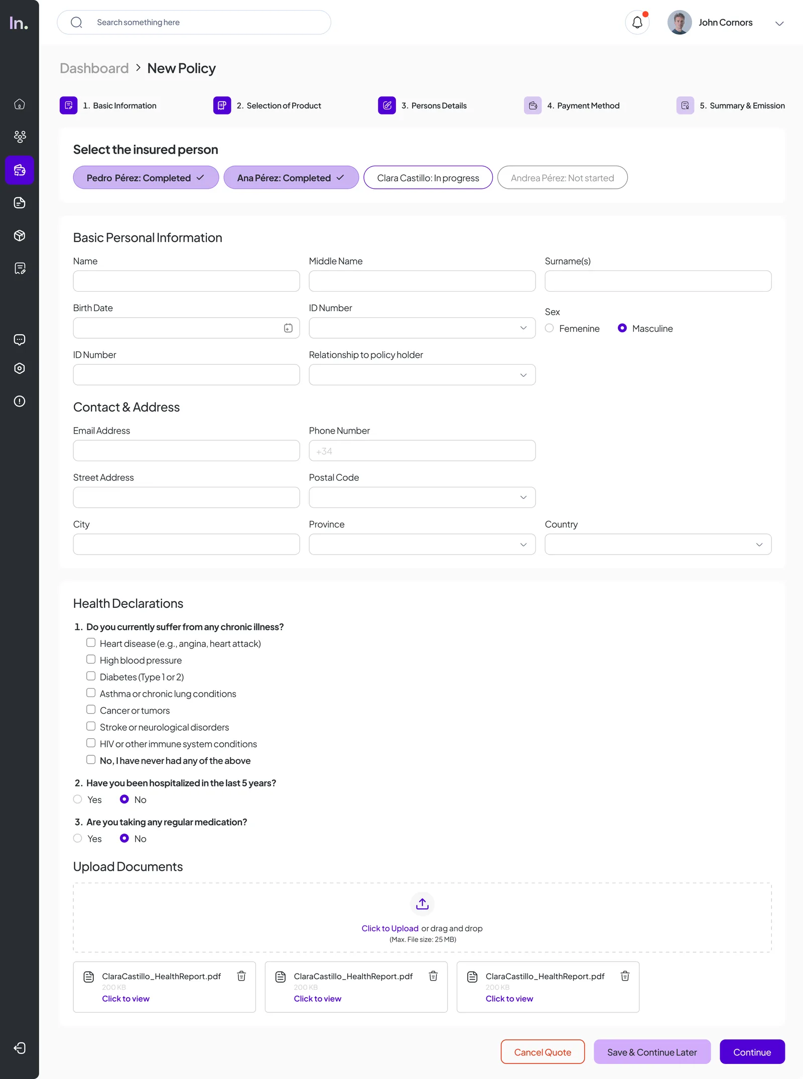 Step 3 — Person Details